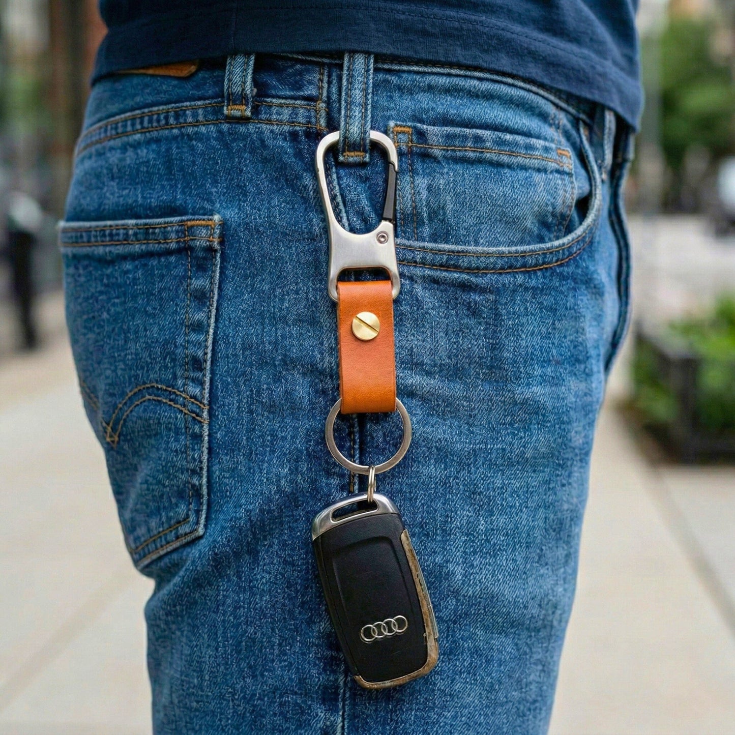 ROGUE CLIP BROWN - Stainless Steel Keychain for Men & Boy - THE MEN THING