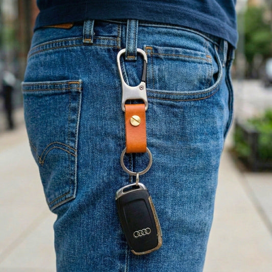 ROGUE CLIP BROWN - Stainless Steel Keychain for Men & Boy - THE MEN THING