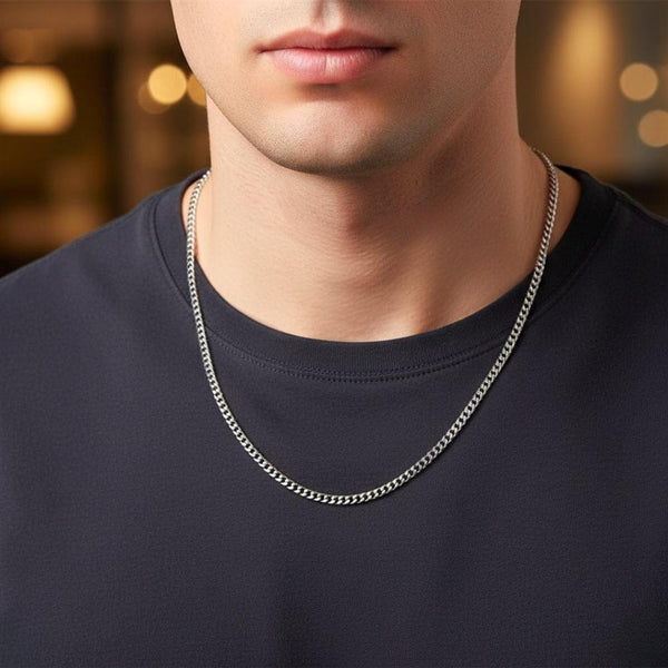 ROLO CHAIN NECKLACE - 2.2mm Pure Stainless Steel Chain - 24inch for Men & Boys