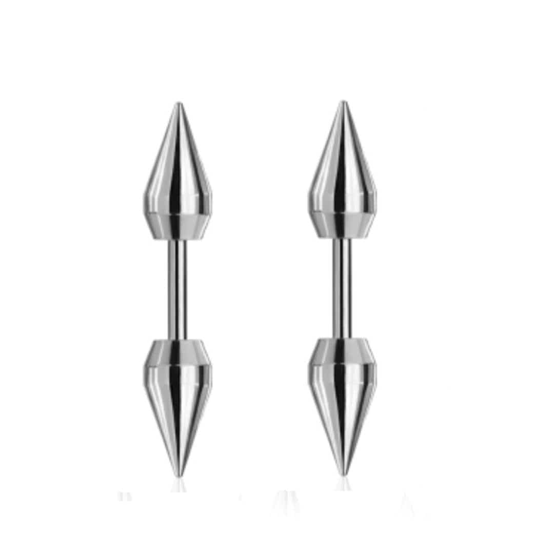 ROUND ARROW  - Pure Titanium Steel Arrow Stud Earrings for Men & Boys (2 Pcs) - THE MEN THING