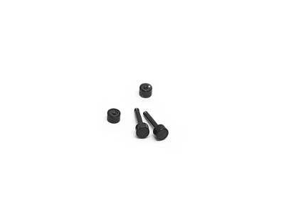ROUND DUMBBELL - BLACK - Pure Titanium Steel Ear Hoop Earrings for Men & Boys (16mm to 2mm) (2 Pcs) - THE MEN THING