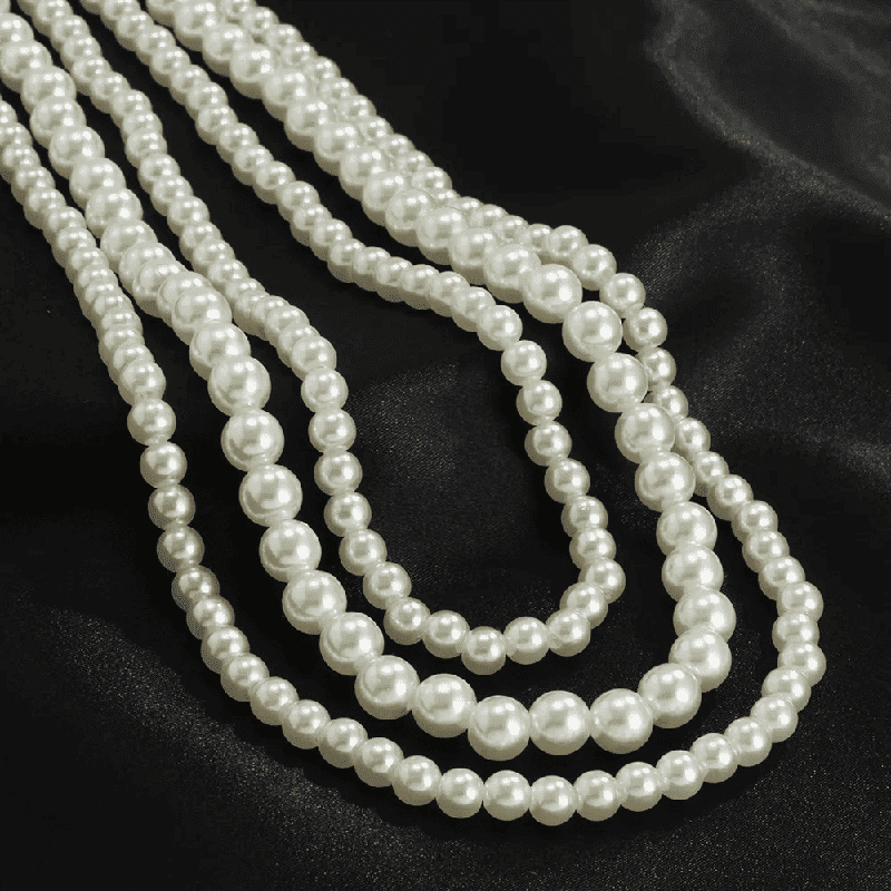 ROUND PEARL CHOKER  WHITE - Necklace for Men & Boys (16 to 24 Inch) - 1Pc. - THE MEN THING