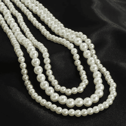 ROUND PEARL CHOKER  WHITE - Necklace for Men & Boys (16 to 24 Inch) - 1Pc. - THE MEN THING