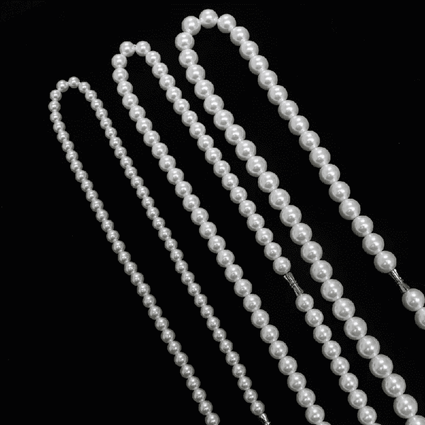 ROUND PEARL CHOKER  WHITE - Necklace for Men & Boys (16 to 24 Inch) - 1Pc.