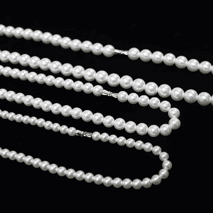 ROUND PEARL CHOKER  WHITE - Necklace for Men & Boys (16 to 24 Inch) - 1Pc. - THE MEN THING