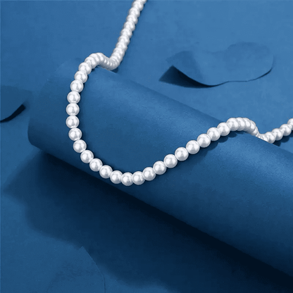 ROUND PEARL CHOKER  WHITE - Necklace for Men & Boys (16 to 24 Inch) - 1Pc. - THE MEN THING