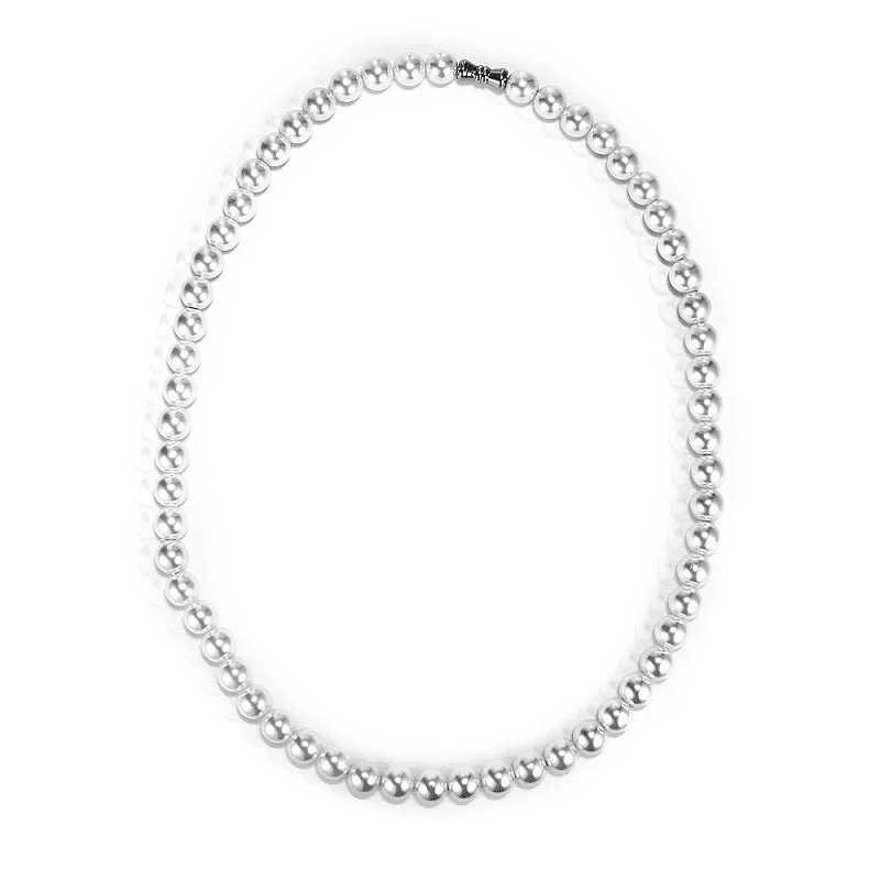 ROUND PEARL CHOKER  WHITE - Necklace for Men & Boys (16 to 24 Inch) - 1Pc. - THE MEN THING