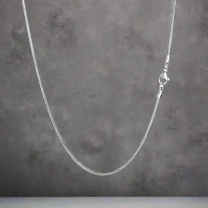 ROUND SNAKE - Chain for Men - 2.3mm Stainless Steel 24inch for Men & Boys - THE MEN THING