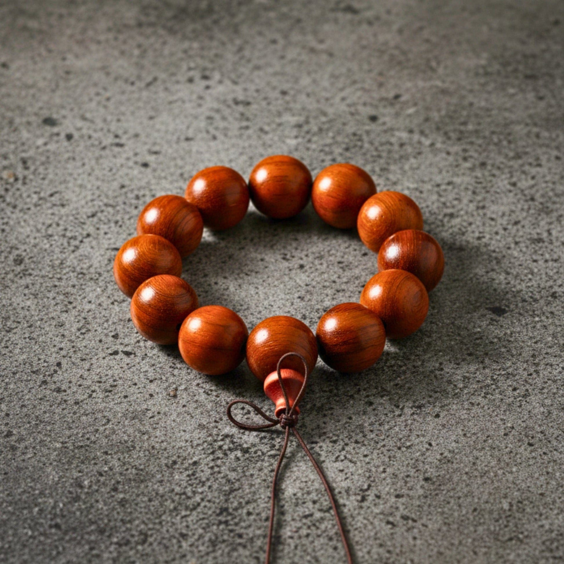 ROVERE - 21mm Wooden Beads Bracelet with Natural Stone - Adjustable Bracelet - THE MEN THING