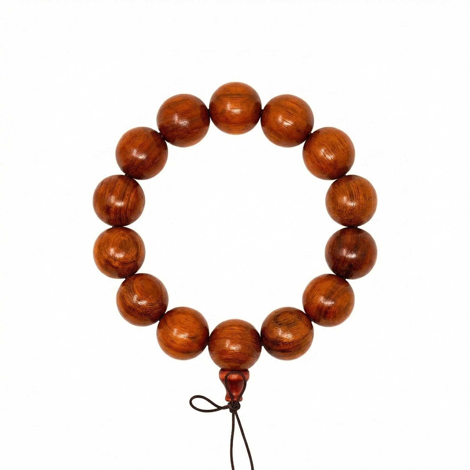 ROVERE - 21mm Wooden Beads Bracelet with Natural Stone - Adjustable Bracelet - THE MEN THING