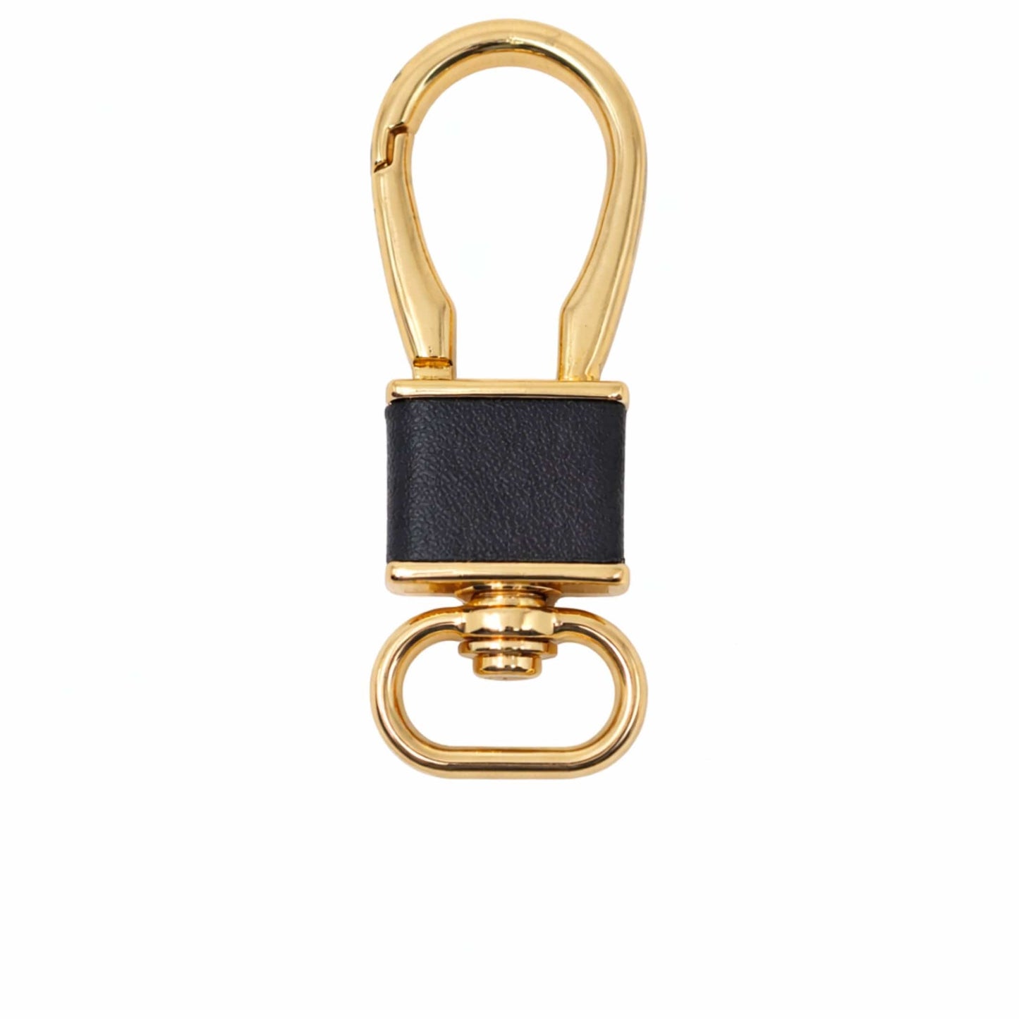 ROYAL GRIP LEATHER - GOLD & BLACK - Stainless Steel Keychain for Men & Boy - THE MEN THING
