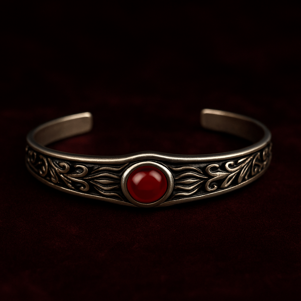 ROZAEL CREST - Pure Stainless Steel Open Bangle Bracelet (Adjustable) for Men & Boys - THE MEN THING