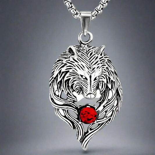 RUBY FOX - Alloy Pendant with Stainless Steel  24inch Round Box Chain, European trending Style for Men & Boys - THE MEN THING