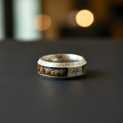 RUNECORE BAND - STEEL - Pure Stainless Steel Men’s Steel - Plated Ring (Size : 17) — Rings for Men | THE MEN THING
