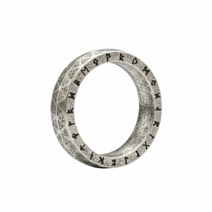 RUNEFORGE RAW - Oxidized Steel - Pure Stainless Steel Men’s Steel - Plated Ring (Size : 22-27) — Rings for Men | THE MEN THING