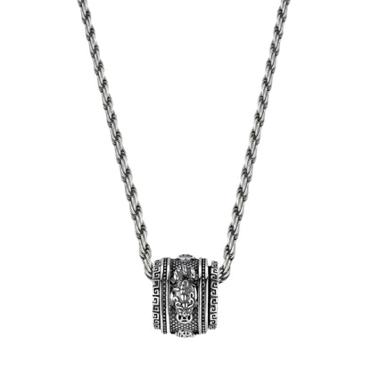 RYXION TITAN - 13mm Titanium Steel Pendant with 21inch Twisted 3mm Chain for Men & Boys — SS Pendant/ Necklace for Men | THE MEN THING