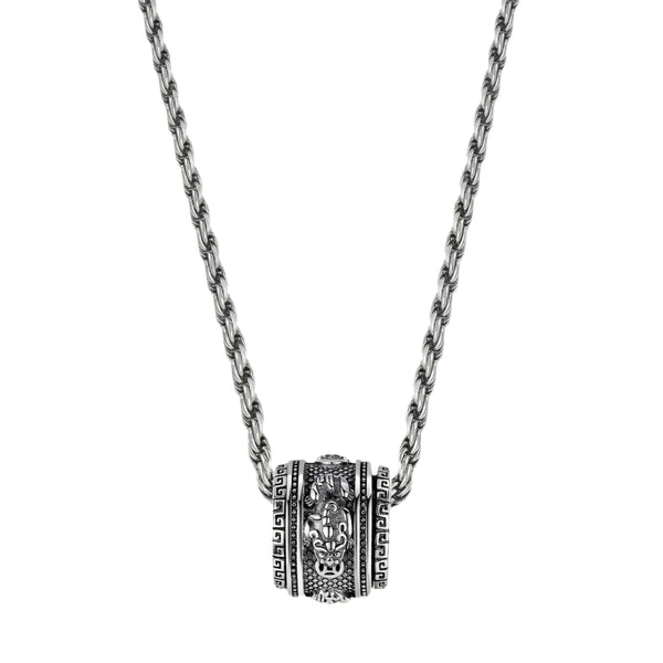 RYXION TITAN - 13mm Titanium Steel Pendant with 21inch Twisted 3mm Chain for Men & Boys