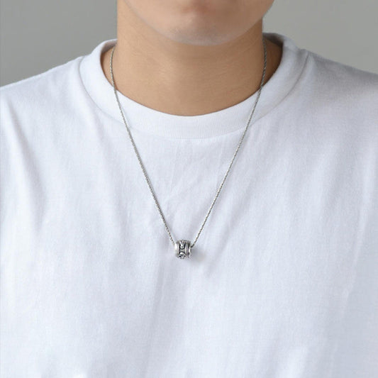 RYXION TITAN - 13mm Titanium Steel Pendant with 21inch Twisted 3mm Chain for Men & Boys - THE MEN THING