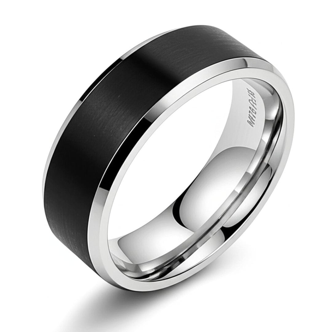 Royal Series - BLACK BASTION RING - Pure Stainless Steel Men’s Steel-Black-Plated Ring – Statement Luxury Jewelry (Size : 17-19-22-24-27) - THE MEN THING