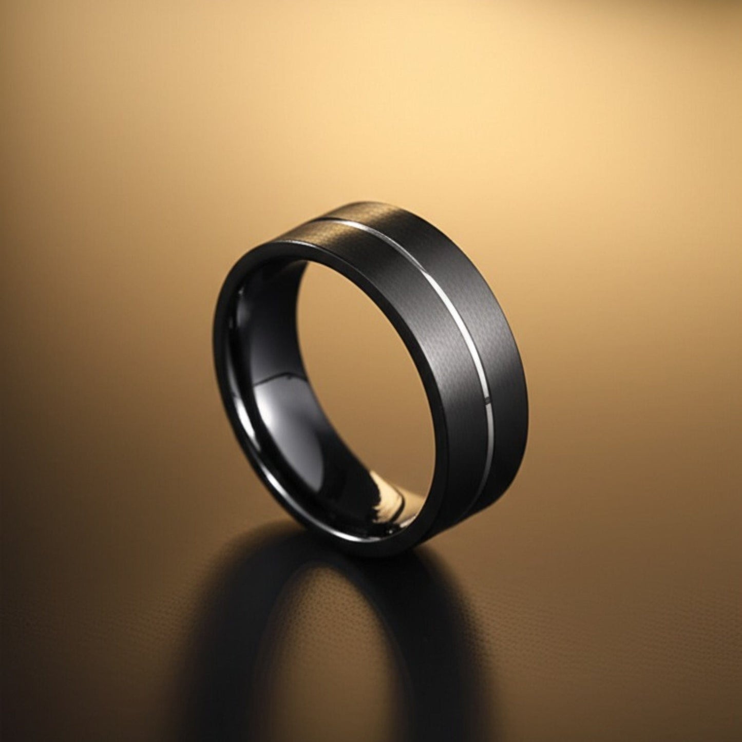 Royal Series - BLACK STRIKE RING - Pure Stainless Steel Men’s Black-Steel-Plated Ring – Statement Luxury Jewelry (Size : 17-20-22-25-27) - THE MEN THING
