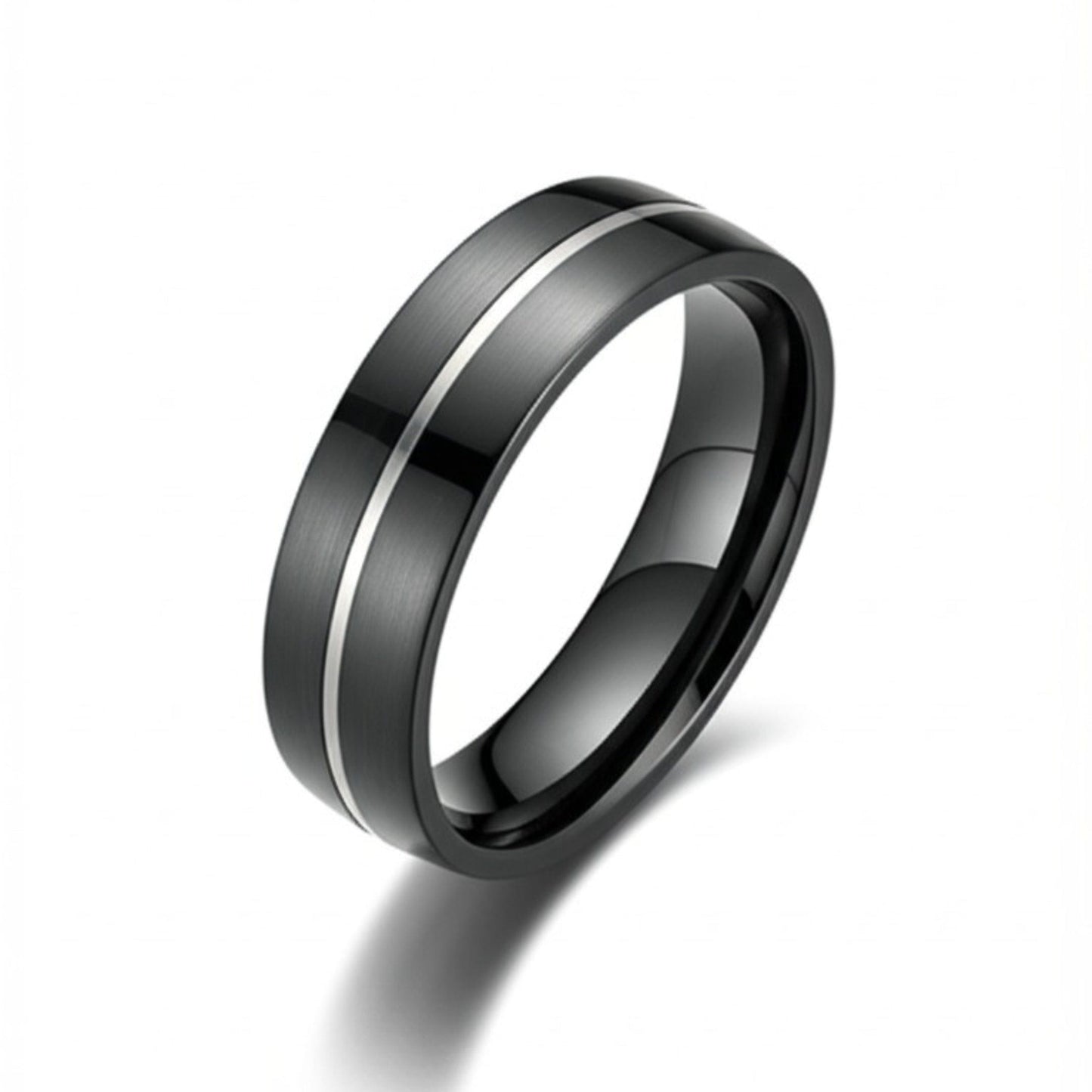 Royal Series - BLACK STRIKE RING - Pure Stainless Steel Men’s Black-Steel-Plated Ring – Statement Luxury Jewelry (Size : 17-20-22-25-27) - THE MEN THING