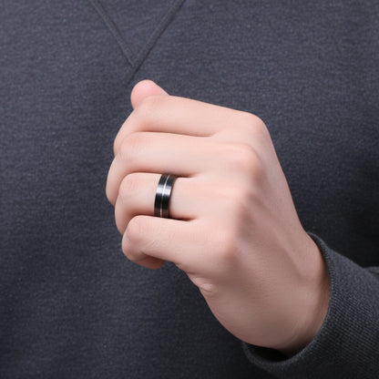 Royal Series - BLACK STRIKE RING - Pure Stainless Steel Men’s Black-Steel-Plated Ring – Statement Luxury Jewelry (Size : 17-20-22-25-27) - THE MEN THING