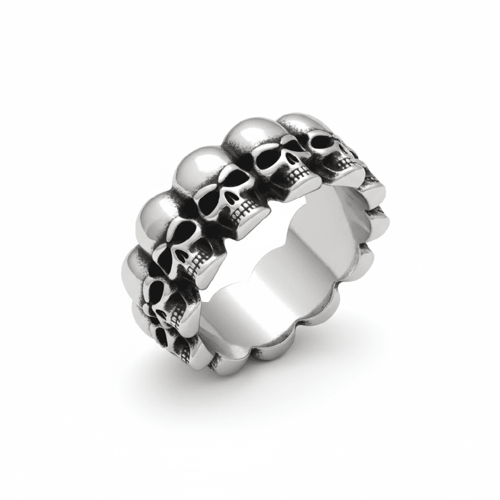 Royal Series - BONE CIRCLE RING - Pure Stainless Steel Men’s Steel-Plated Ring – Statement Luxury Jewelry (Size :21-22-24-25-27-30 ) - THE MEN THING