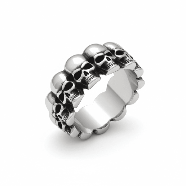 Royal Series - BONE CIRCLE RING - Pure Stainless Steel Men’s Steel-Plated Ring – Statement Luxury Jewelry (Size :21-22-24-25-27-30 )