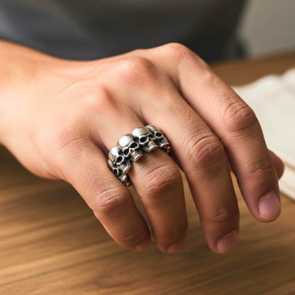 Royal Series - BONE CIRCLE RING - Pure Stainless Steel Men’s Steel-Plated Ring – Statement Luxury Jewelry (Size :21-22-24-25-27-30 ) - THE MEN THING
