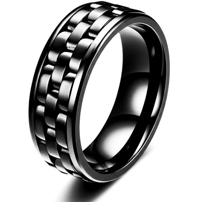Royal Series - CARBON EDGE RING - Pure Stainless Steel Men’s Steel-Plated Black Ring – Statement Luxury Jewelry (Size : 19-22-24) — Rings for Men | THE MEN THING