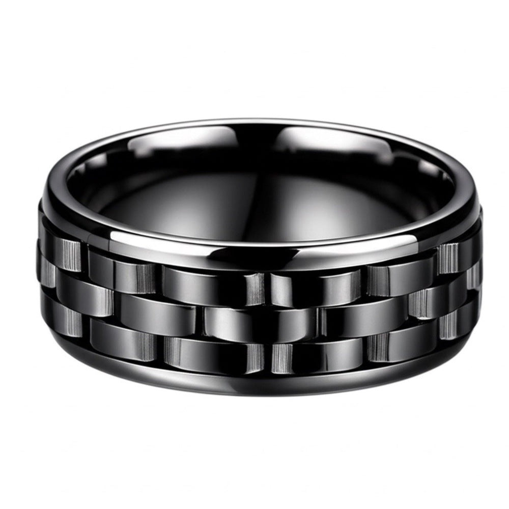 Royal Series - CARBON EDGE RING - Pure Stainless Steel Men’s Steel-Plated Black Ring – Statement Luxury Jewelry (Size : 19-22-24) — Rings for Men | THE MEN THING