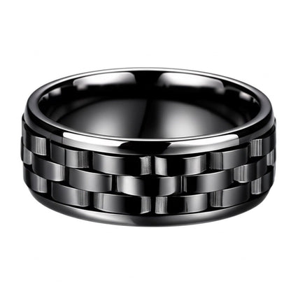 Royal Series - CARBON EDGE RING - Pure Stainless Steel Men’s Steel-Plated Black Ring – Statement Luxury Jewelry (Size : 19-22-24) — Rings for Men | THE MEN THING