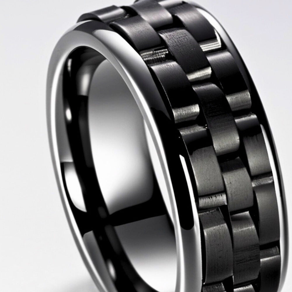Royal Series - CARBON EDGE RING - Pure Stainless Steel Men’s Steel-Plated Black Ring – Statement Luxury Jewelry (Size : 19-22-24) — Rings for Men | THE MEN THING