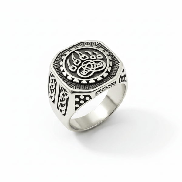 Royal Series - CELTIC CLAW RING - Pure Stainless Steel Men’s Steel-Plated Ring – Statement Luxury Jewelry (Size :19-21-22-24-27-29)