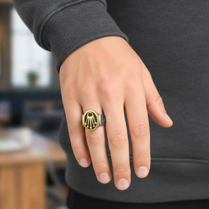 Royal Series - CROWN ORIX RING - Pure Stainless Steel Men’s Steel-Plated Ring – Statement Luxury Jewelry (Size : 18-19-21-23) - THE MEN THING
