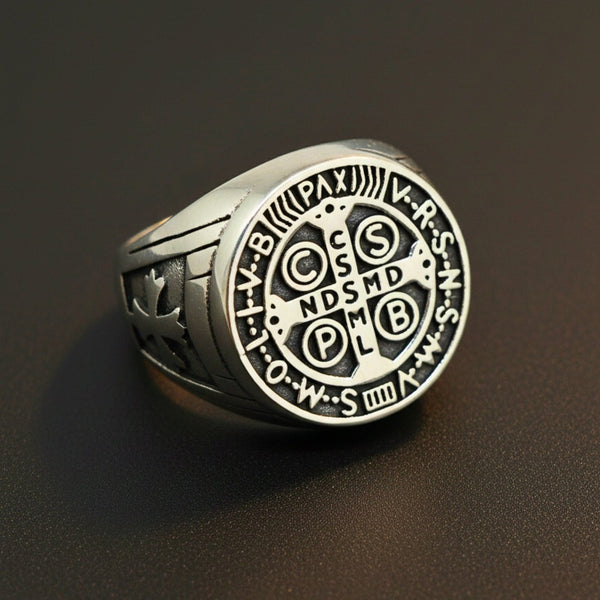 Royal Series - DIVINE WARD RING - Pure Stainless Steel Men’s Steel-Plated Ring – Statement Luxury Jewelry (Size : 22-24-27-28-30)