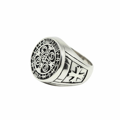 Royal Series - DIVINE WARD RING - Pure Stainless Steel Men’s Steel-Plated Ring – Statement Luxury Jewelry (Size : 22-24-27-28-30) - THE MEN THING