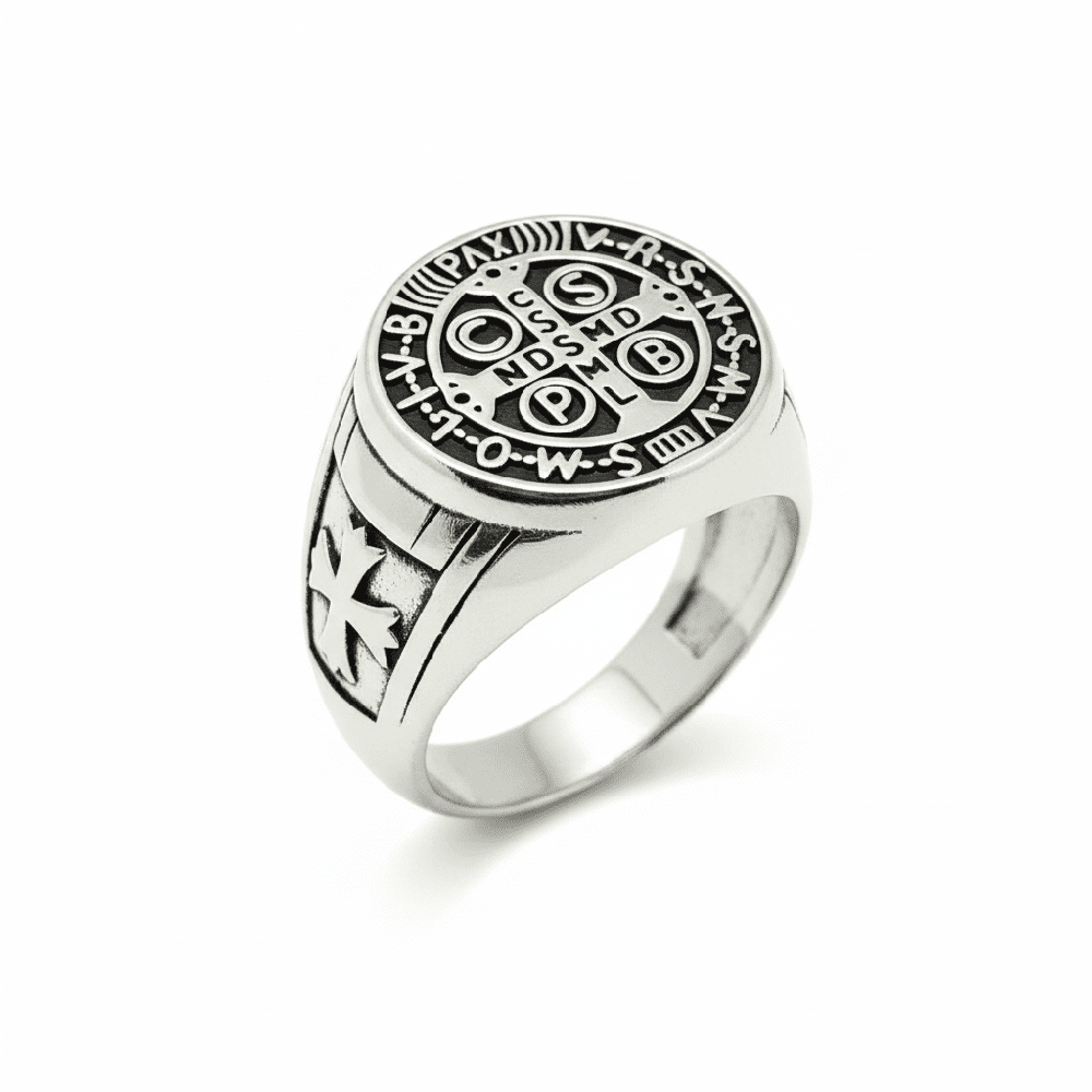 Royal Series - DIVINE WARD RING - Pure Stainless Steel Men’s Steel-Plated Ring – Statement Luxury Jewelry (Size : 22-24-27-28-30) - THE MEN THING