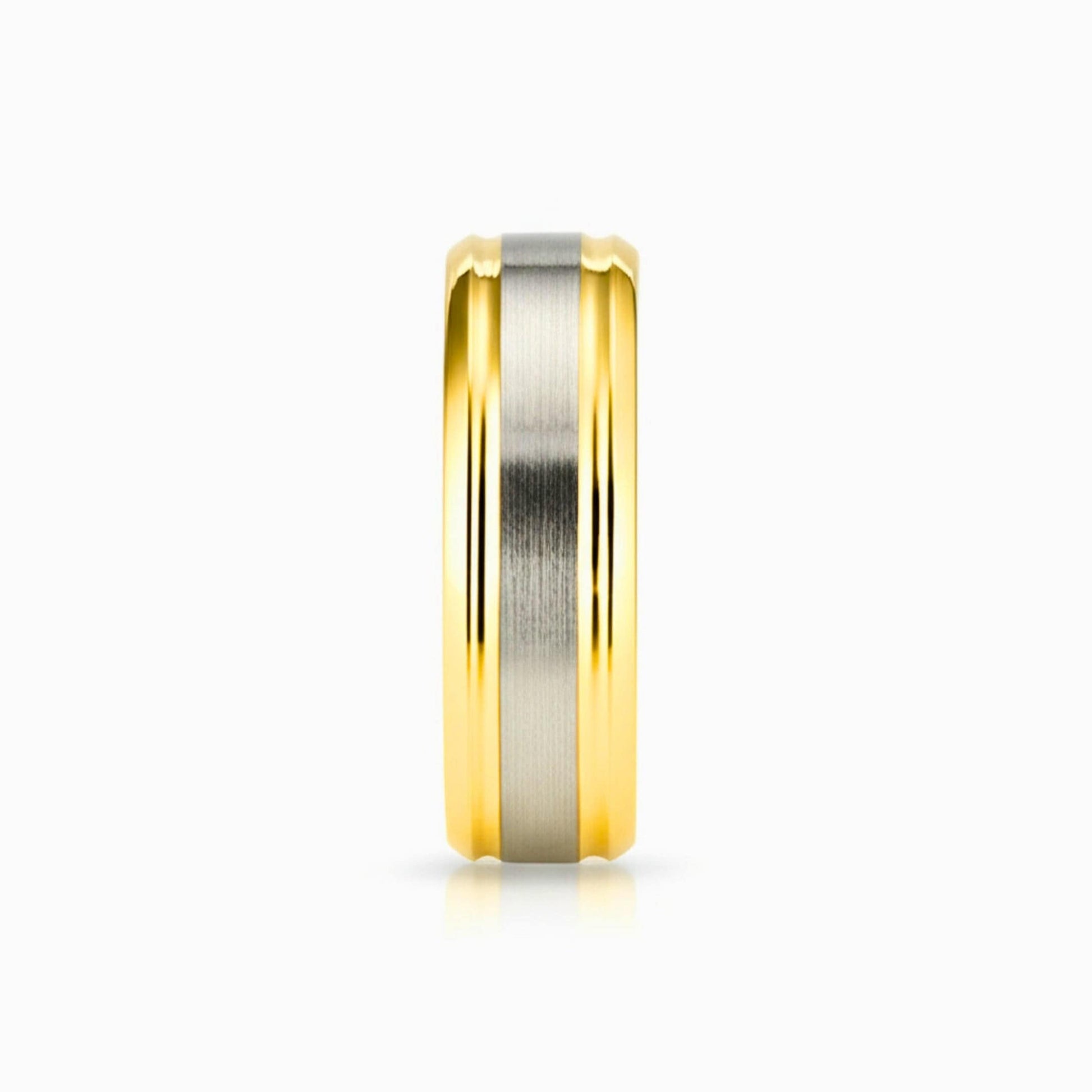 Royal Series - GILDED CORE RING - Pure Stainless Steel Men’s Gold-Steel-Plated Ring – Statement Luxury Jewelry (Size : 17-19-22-25-27) - THE MEN THING