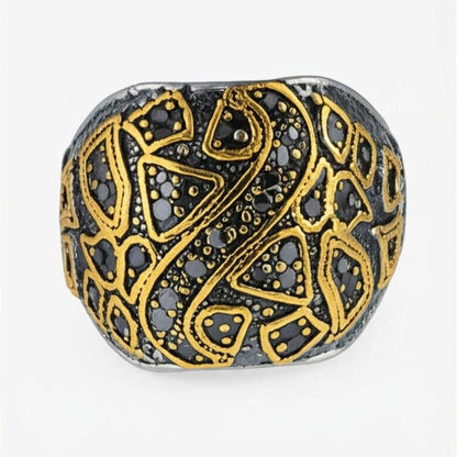 Royal Series - GOLDEN BASILISK RING - Pure Stainless Steel Men’s Steel-Plated Ring – Statement Luxury Jewelry (Size : 21-24) — Rings for Men | THE MEN THING