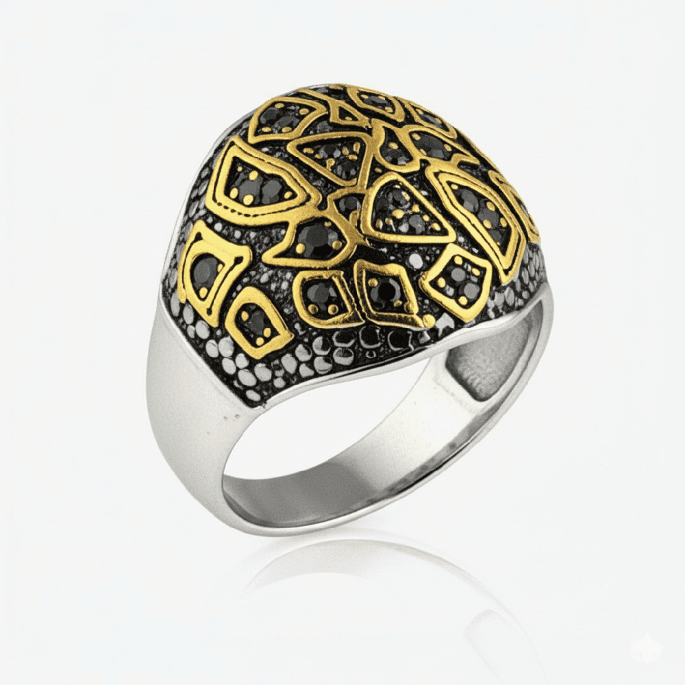 Royal Series - GOLDEN BASILISK RING - Pure Stainless Steel Men’s Steel-Plated Ring – Statement Luxury Jewelry (Size : 21-24) — Rings for Men | THE MEN THING