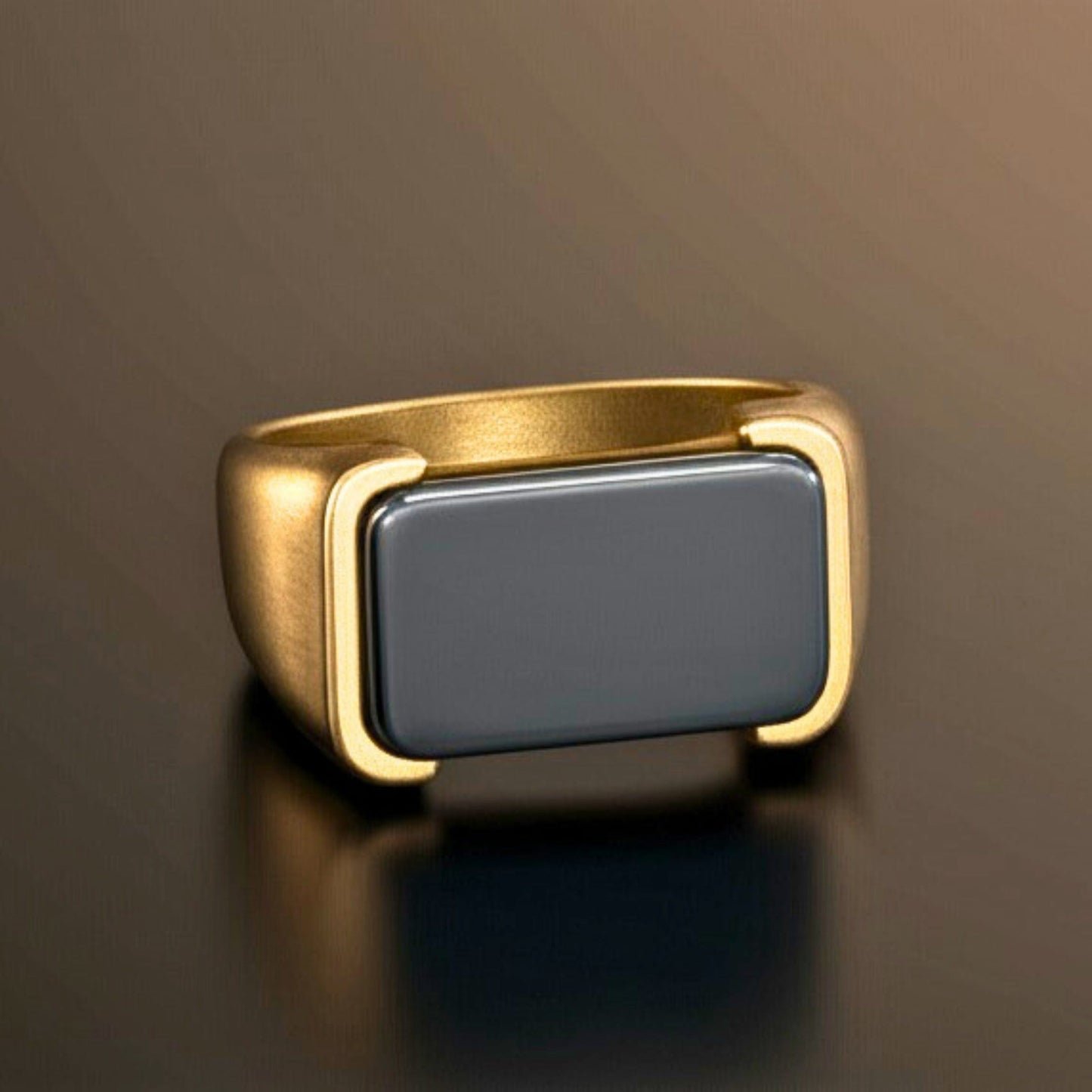 Royal Series - GOLDEN SPECTER RING - Pure Stainless Steel Men’s Steel-Plated Ring – Statement Luxury Jewelry (Size : 16-19-22) - THE MEN THING