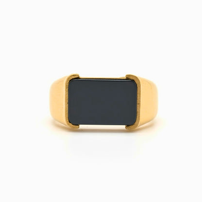Royal Series - GOLDEN SPECTER RING - Pure Stainless Steel Men’s Steel-Plated Ring – Statement Luxury Jewelry (Size : 16-19-22) - THE MEN THING