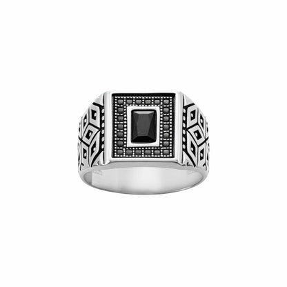 Royal Series - HEXACORE RING - Pure Stainless Steel Men’s Steel-Plated Ring – Statement Luxury Jewelry (Size : 19-22-25) - THE MEN THING