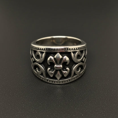 Royal Series - IMPERIAL FLEUR RING - Pure Stainless Steel Men’s Steel-Plated Ring – Statement Luxury Jewelry (Size :18-22-24-25-28-31) - THE MEN THING