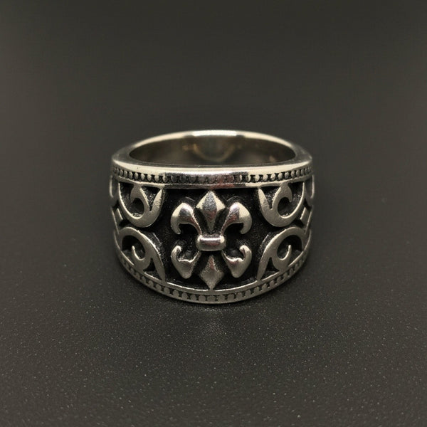 Royal Series - IMPERIAL FLEUR RING - Pure Stainless Steel Men’s Steel-Plated Ring – Statement Luxury Jewelry (Size :18-22-24-25-28-31)