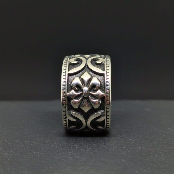 Royal Series - IMPERIAL FLEUR RING - Pure Stainless Steel Men’s Steel-Plated Ring – Statement Luxury Jewelry (Size :18-22-24-25-28-31)