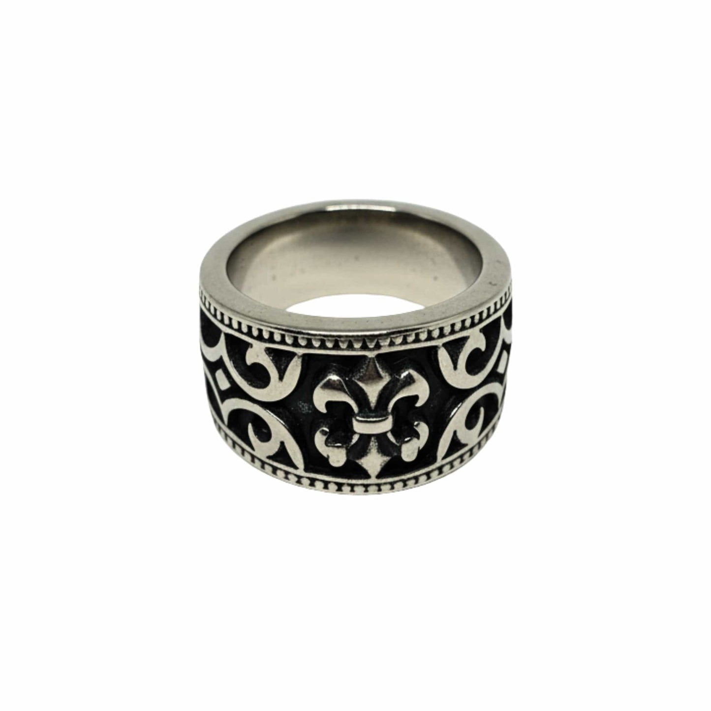 Royal Series - IMPERIAL FLEUR RING - Pure Stainless Steel Men’s Steel-Plated Ring – Statement Luxury Jewelry (Size :18-22-24-25-28-31) - THE MEN THING