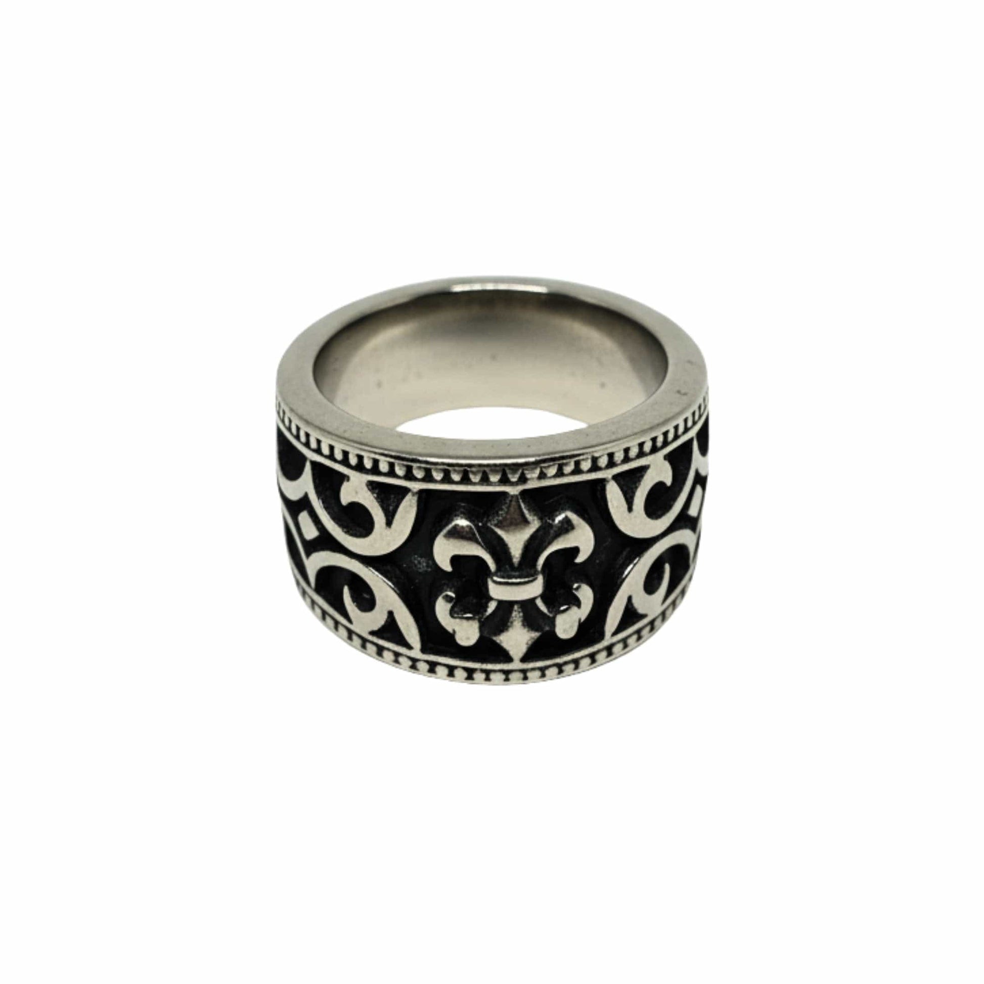 Royal Series - IMPERIAL FLEUR RING - Pure Stainless Steel Men’s Steel-Plated Ring – Statement Luxury Jewelry (Size :18-22-24-25-28-31) - THE MEN THING