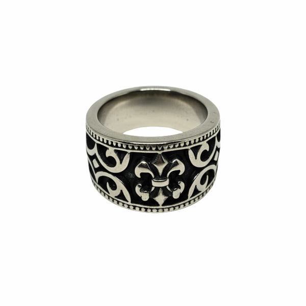 Royal Series - IMPERIAL FLEUR RING - Pure Stainless Steel Men’s Steel-Plated Ring – Statement Luxury Jewelry (Size :18-22-24-25-28-31)